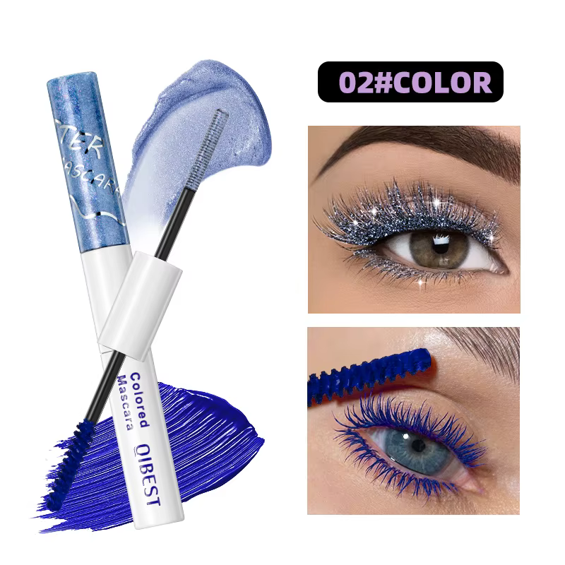 Mascara bouclé Dense imperméable mat nacré de couleur de diamants brisés étincelants