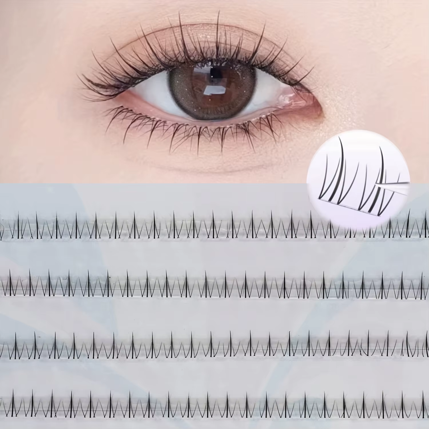 120 pièces de cils inférieurs en grappes, cils inférieurs individuels à faire soi-même, cils faux co