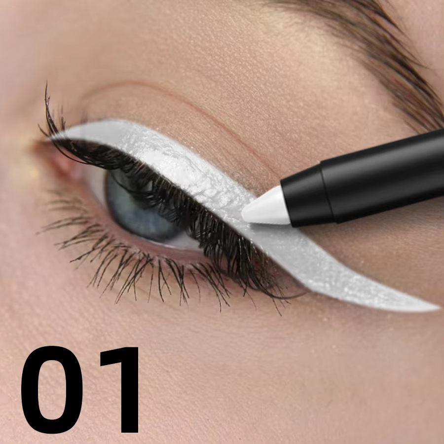 Stylo eye-liner coloré 10 couleurs, 1 pièce, haute pigmentation, imperméable, nacré, scintillant, mé
