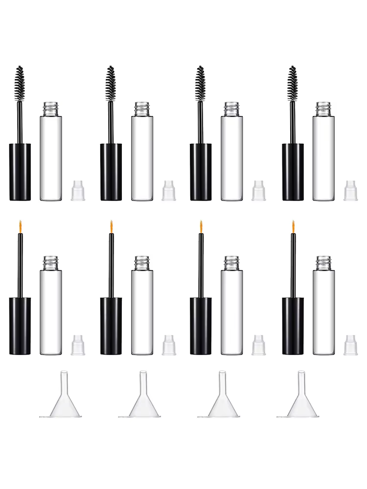 Ensemble de Tubes de Mascara vides de 10ml, 12 pièces, comprend 4 bouteilles de récipient de sérum p