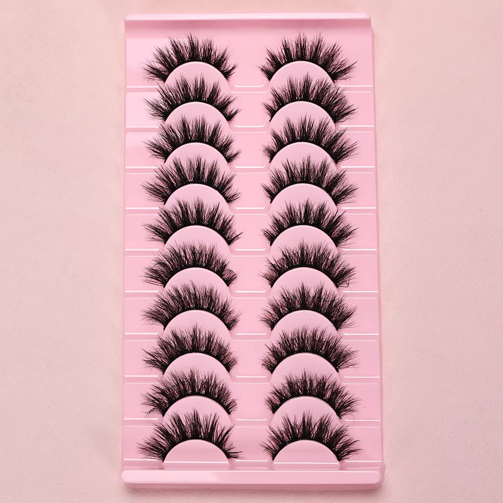 10 paires de faux cils 3D moelleux, épais et dramatiques, réutilisables, aspect confortable, pour fê