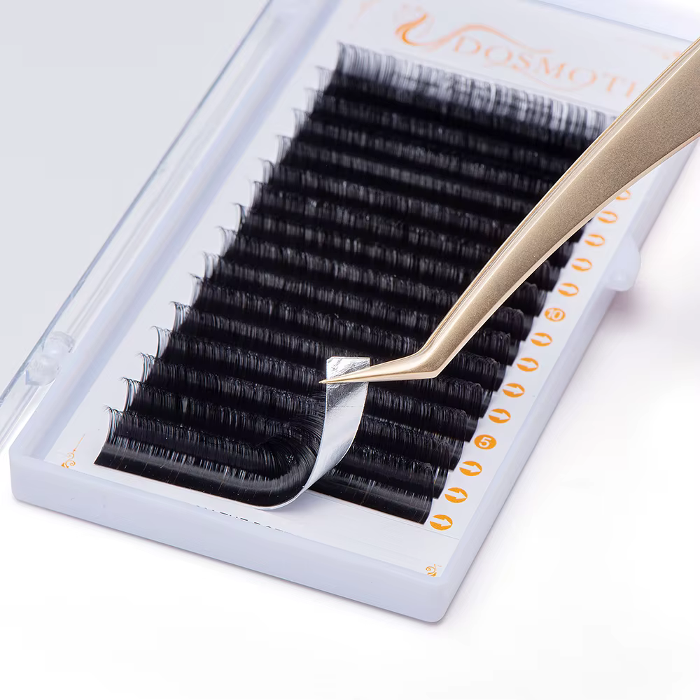 DOSMOTH 10 boîtes 16 rangées 7-16mm extensions de cils de vison supples Extension de faux cils indiv