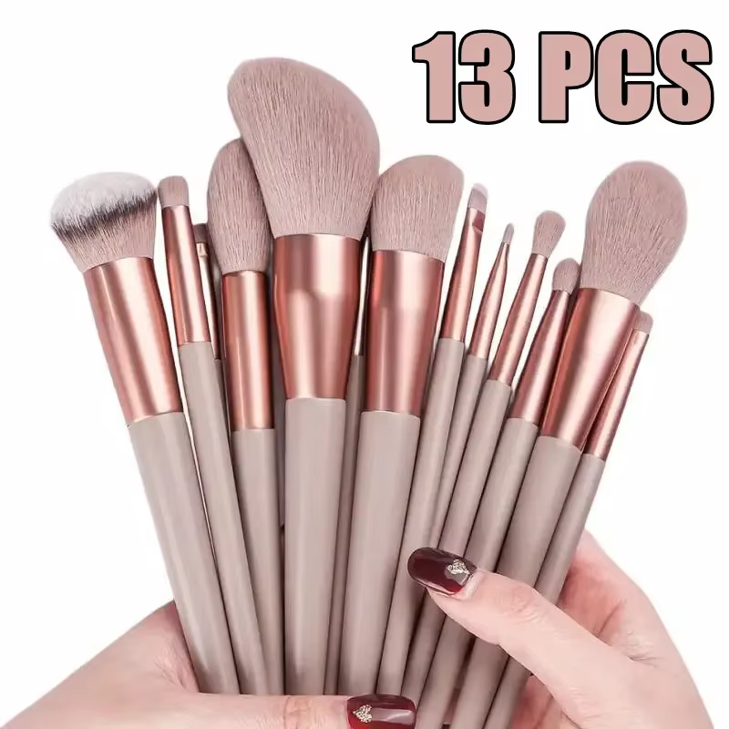 Ensemble de pinceaux de maquillage doux et moelleux, 13 pièces, pour fond de teint, Blush, poudre, f