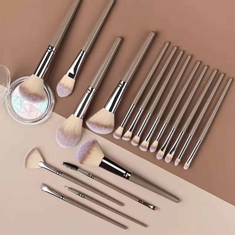Ensemble professionnel de 3 à 20 pinceaux de maquillage doux et moelleux pour fond de teint, fard à