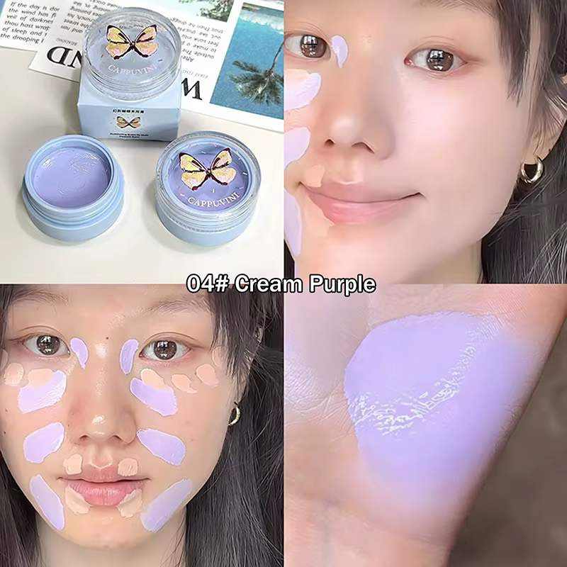 Cappuvini Crème Contouring, Illuminateur et Blush Nacré Multifonctionnel Imperméable pour le Visage 