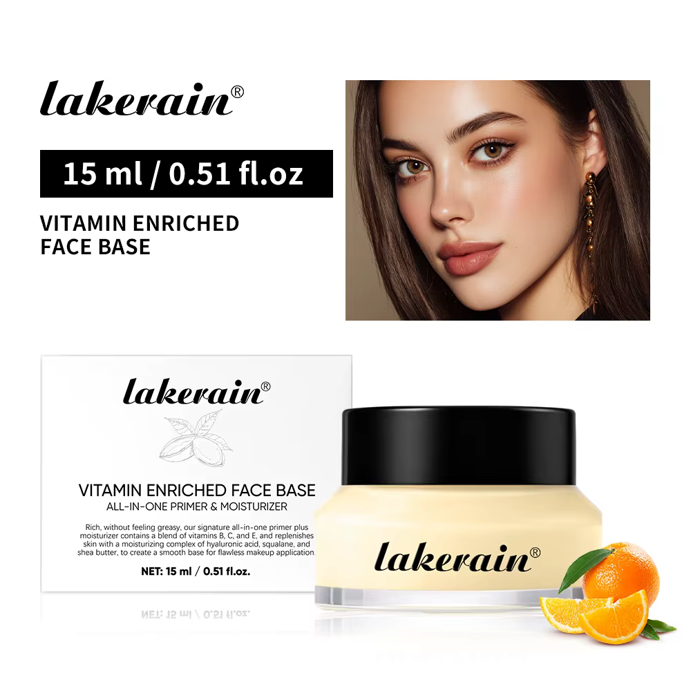 Lakerain Base pour le visage enrichi en vitamines 2 en 1, hydratant et apprêt riches mais légères po