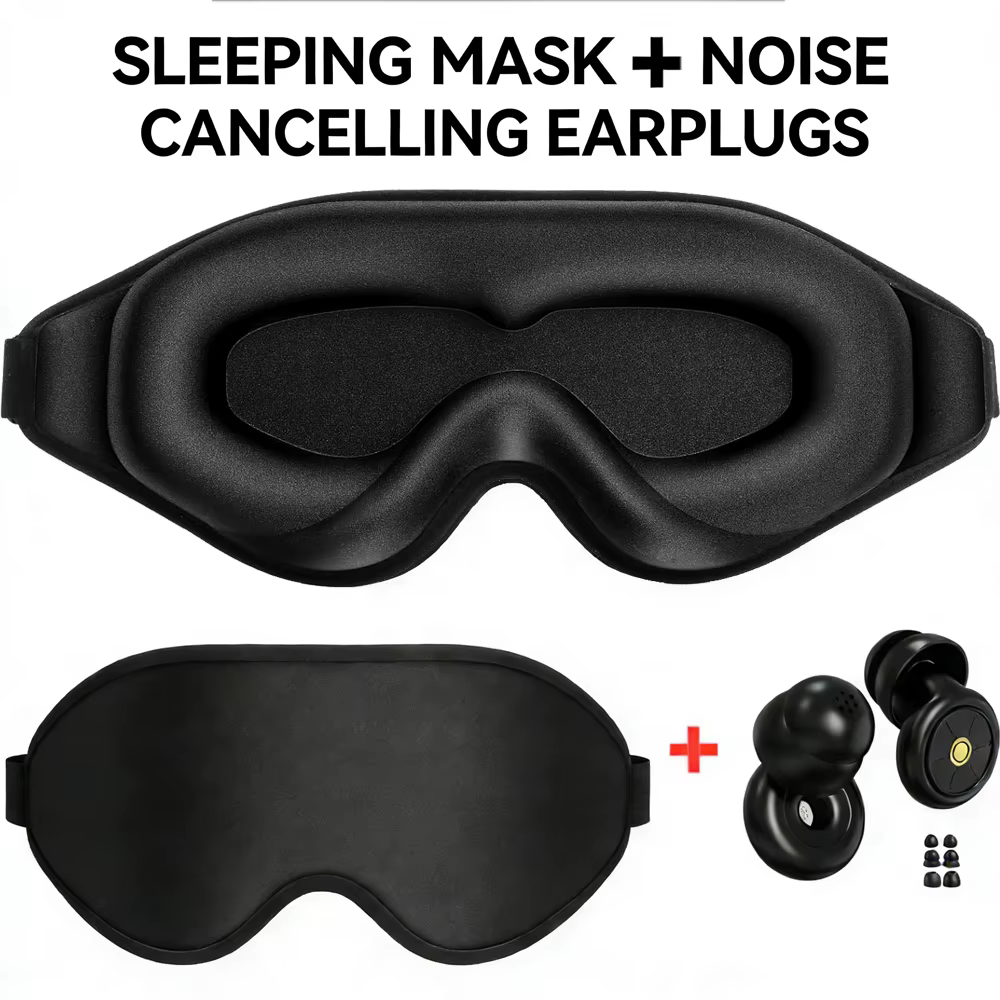 Masque de sommeil 3D pour dormir - Soulagement de l'insomnie, blocage de la lumière - Cache-œil - Sa
