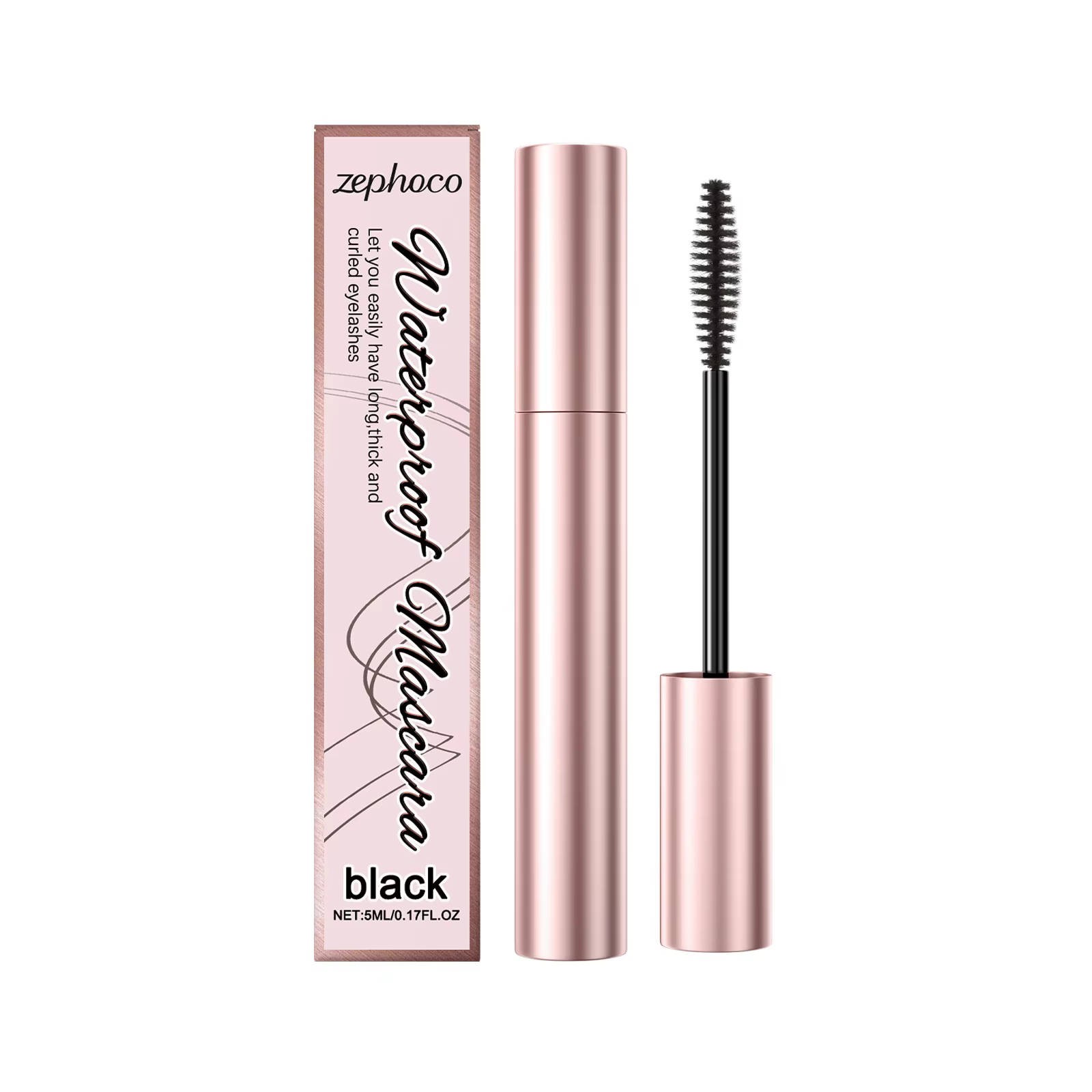 Mascara noir 4D waterproof, recourbant, volumisant, effet extension de cils, longue tenue, naturel, 