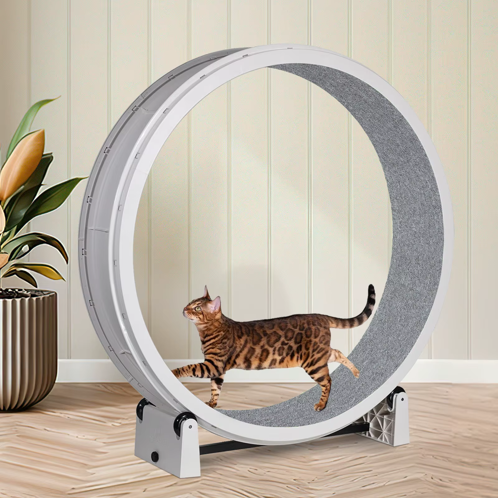 Tapis antidérapant en feutre pour roue d'exercice pour chat, coussin pour base de roue de course, ré