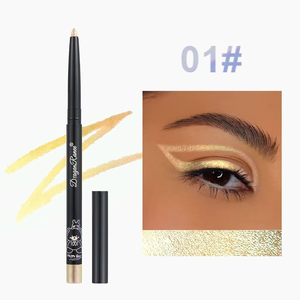 Crayon Eyeliner Nacré Effet Aurore Imperméable Bleu Violet Paillettes Diamantées Fard à Paupières Mé