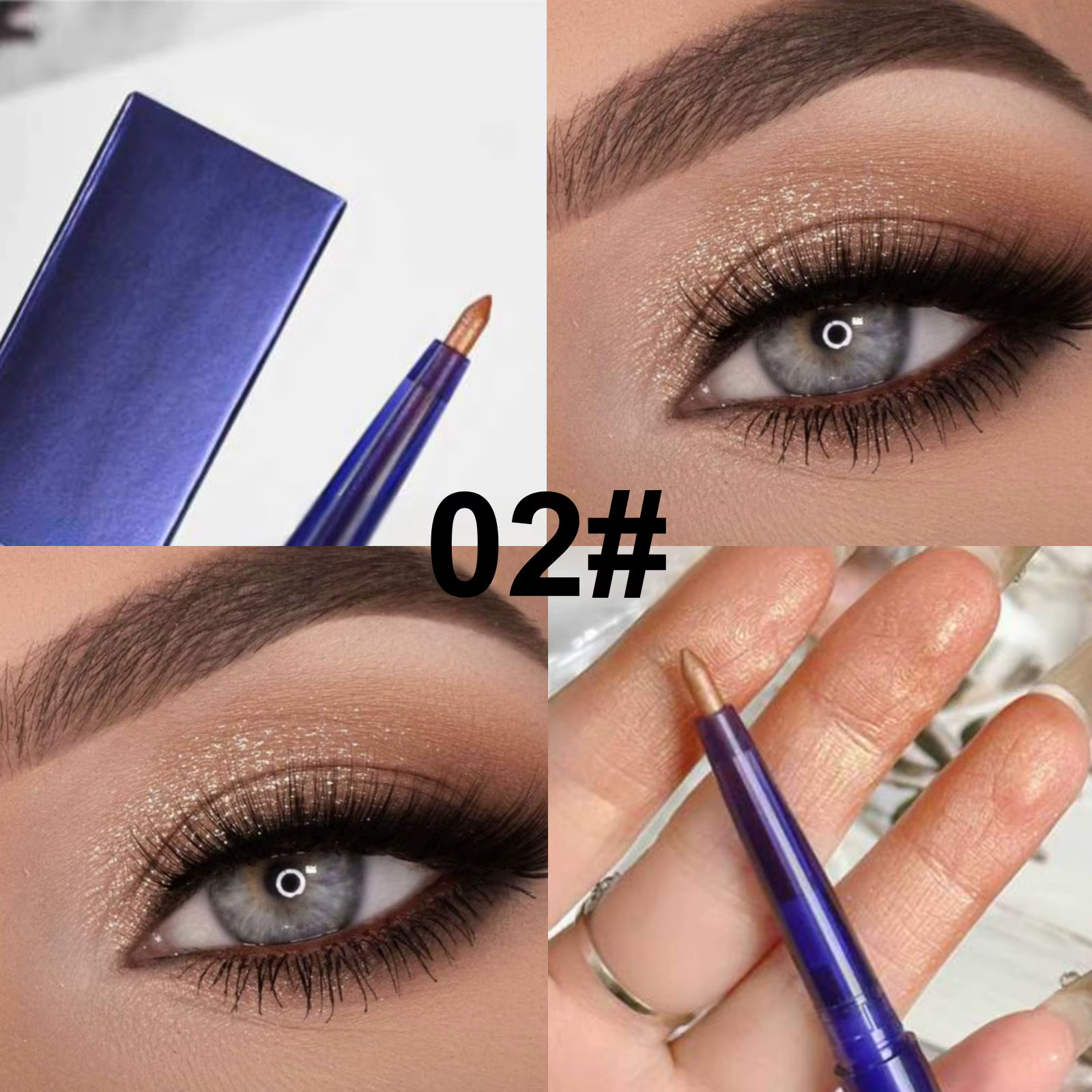 Stylo ombre à paupières Eyeliner imperméable et résistant à la sueur, longue durée, coloré, riche en
