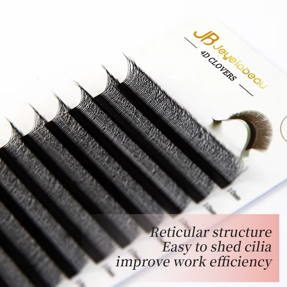Extensions de cils en forme de W JB Jeyelabeau 3D/4D/5D, faux cils 6D/8D en vison synthétique, bouqu