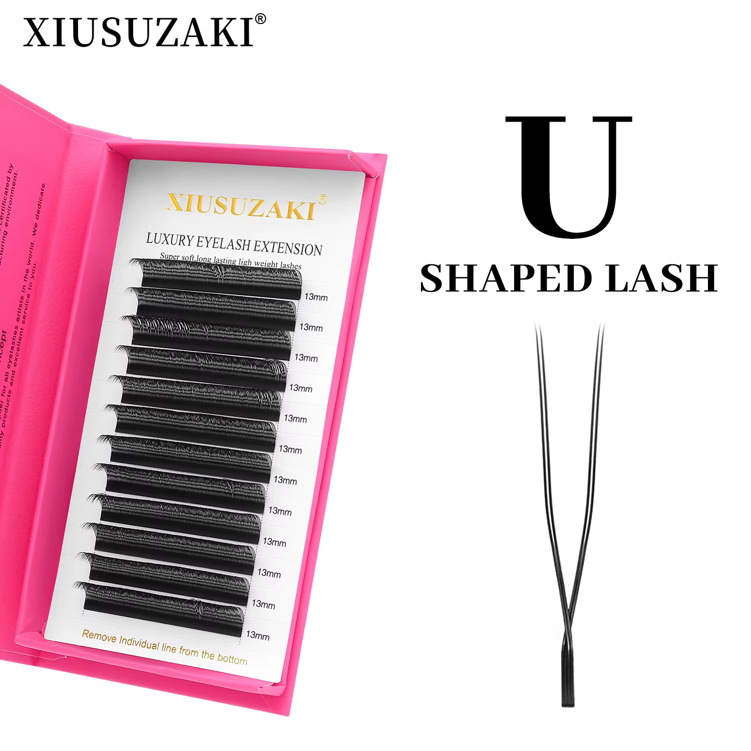XIUSUZAKI en forme de U YY 3D 4D 5D W Extensions de cils nouveau Style U/W Extension de cils vison p