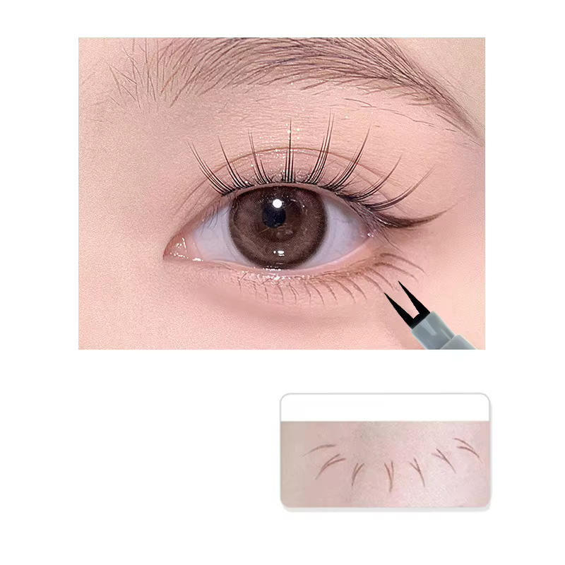 Eyeliner liquide ultra-fin à 2 pointes en fourche, stylo à cils inférieur, maquillage, séchage rapid