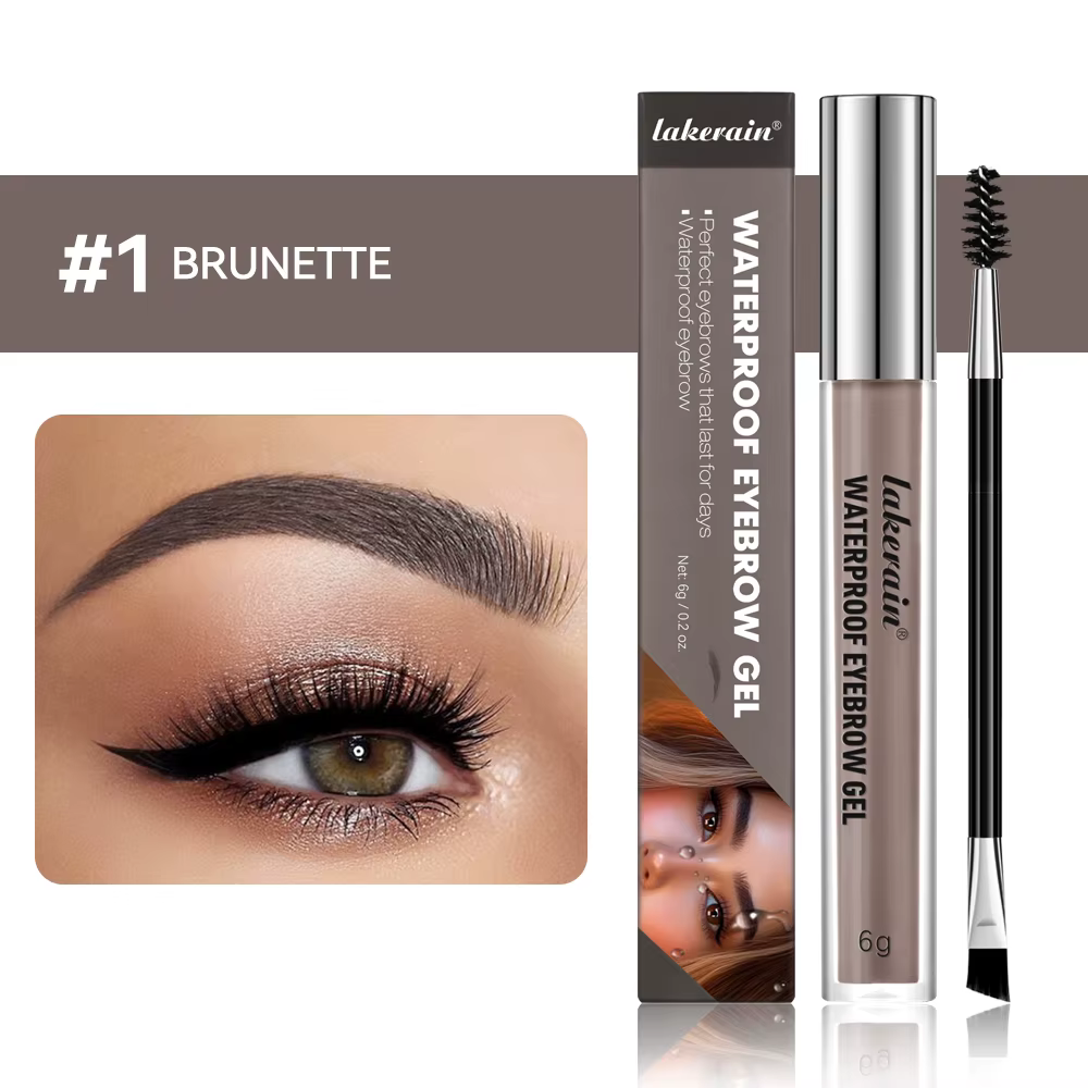 Gel à sourcils longue durée, imperméable, hautement teinté, liquide, résistant à la sueur, finition 