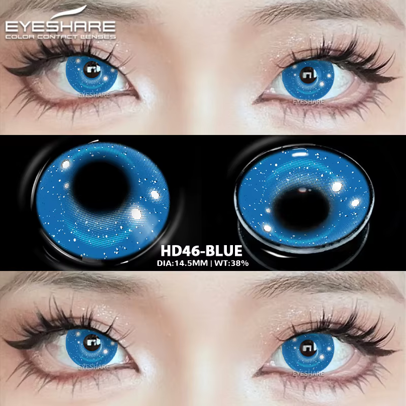 EYESHARE-Lentilles de Contact d'Halloween, Lentilles Annuelles pour les Yeux, Anime, Rouge, Cosplay,