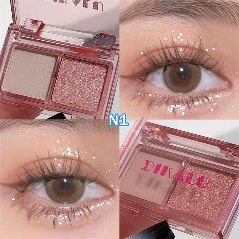 DIKALU Dark Night Black Eyeshadow Palette Glitter Matte Pearlescent Shimmer Shinny Eye Pigment Eyesh