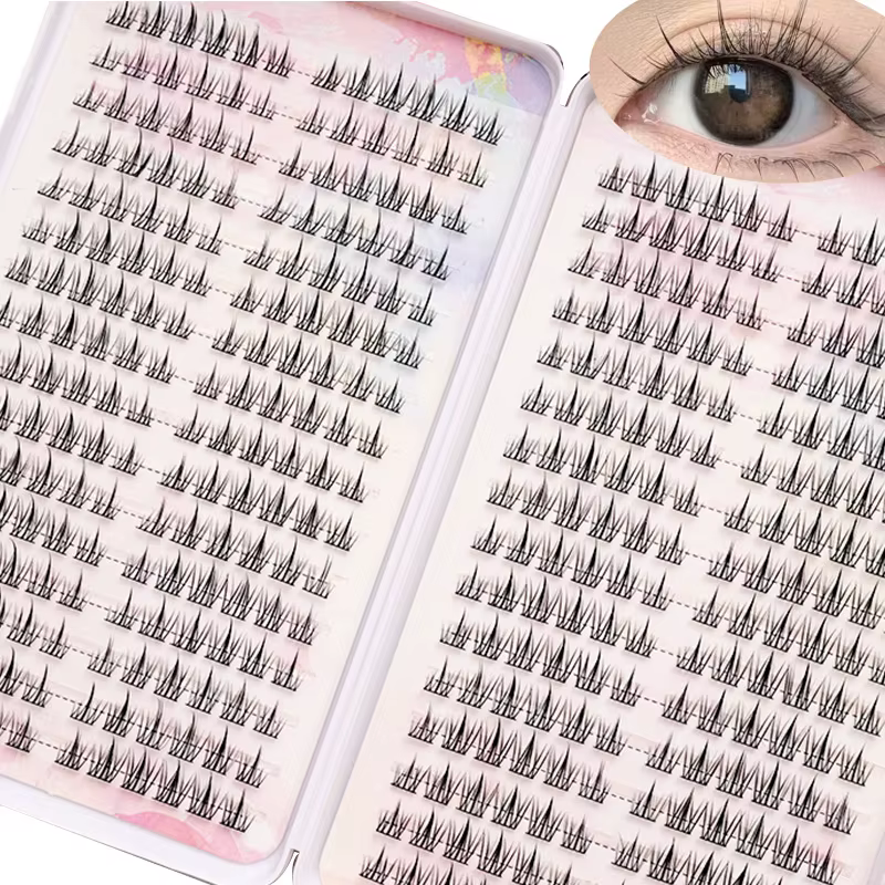 Grappe de cils d'extension de faux cils de grande capacité 384 pièces pour la beauté