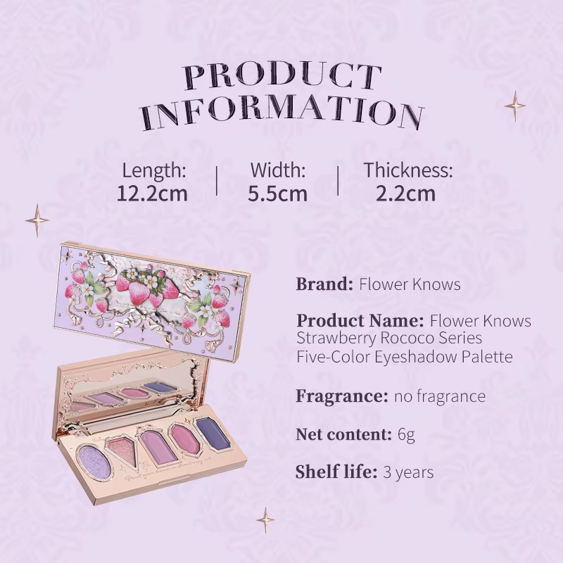 Palette de fards à barrage série Flower Knows Harvey Rocheadphones, cinq documents