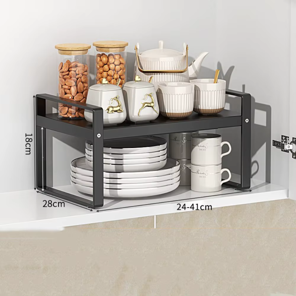 Organisateur de cuisine réglable à plusieurs niveaux, porte-pots extensible pour comptoir, gain de p