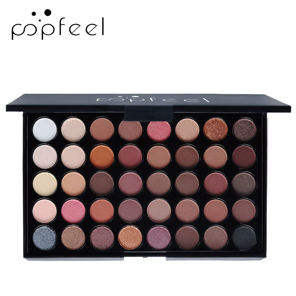 Palette de poudre mate scintillante imperméable, Kit de cosmétiques, crayon à sourcils, stylo Eyelin