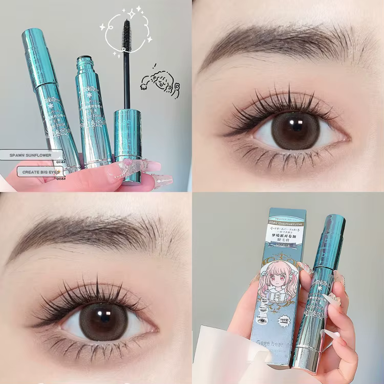 Dream Party – Mascara bouclé noir fleur de soleil, Design mignon, longue tenue pour toute la journée