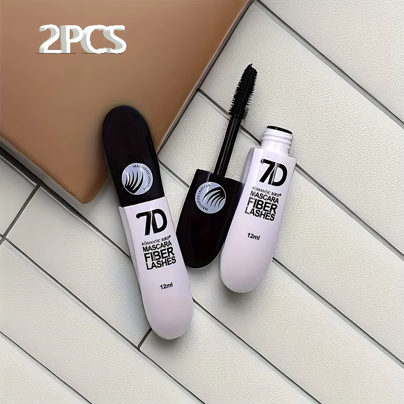 Mascara en fibres 9D noir, ultra allongeant et épaississant, brosse à mascara imperméable, effet fau