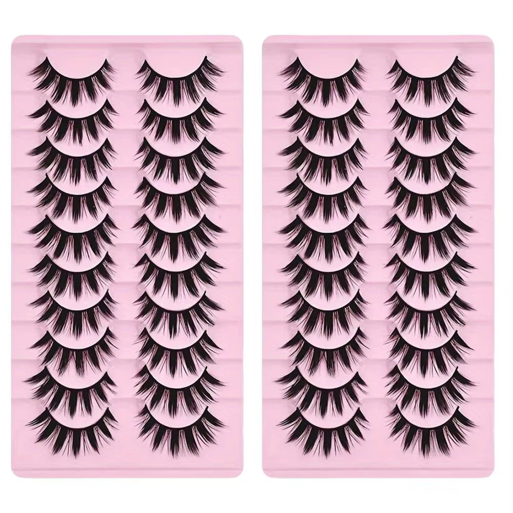 Outils de maquillage épais pour les yeux, 2 boîtes de 20 paires d'extensions de légumineuses et de p