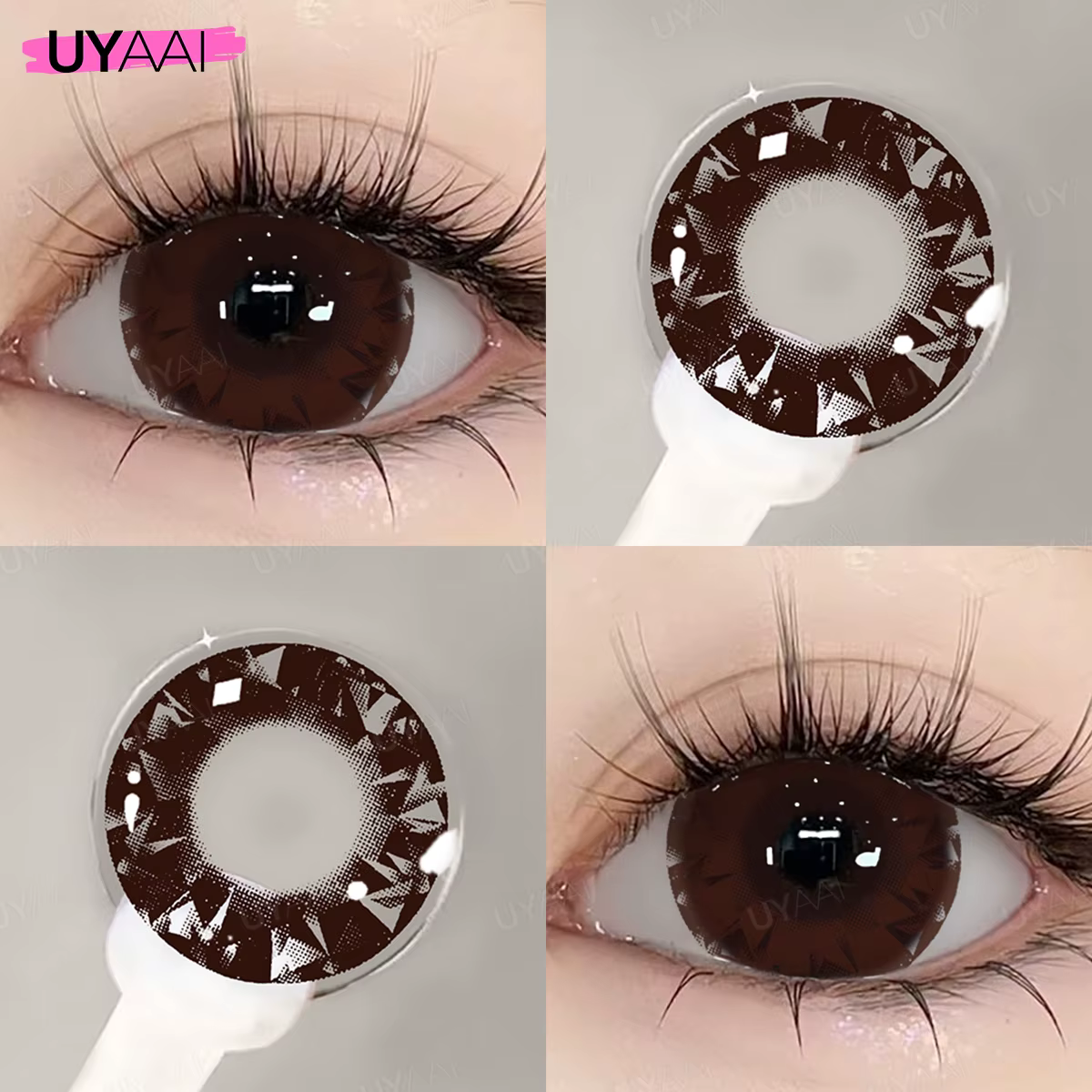 Lentilles de contact colorées UYAAI : Noir, Gris Naturel, Vert – Pour un regard éclatant et un maqui