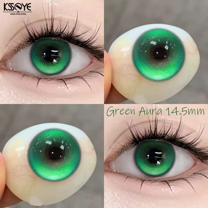 KSSEYE Lot de 2 paires de nouvelles lentilles de contact colorées Anime avec correction, maquillage