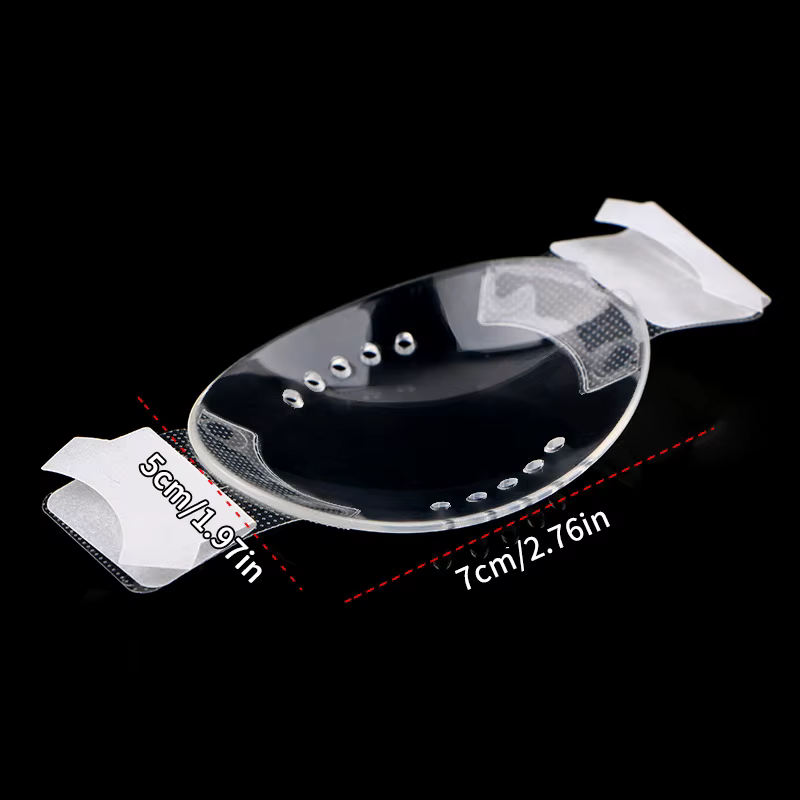 Bouclier oculaire auto-adhésif en plastique transparent, soins oculaires, avec 10 trous nécessais ap