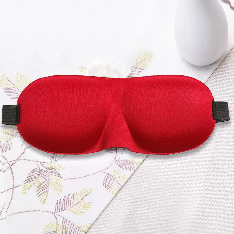 Masque de sommeil 3D pour les yeux, patch de couverture oculaire, bandeau doux rembourré, masseur re