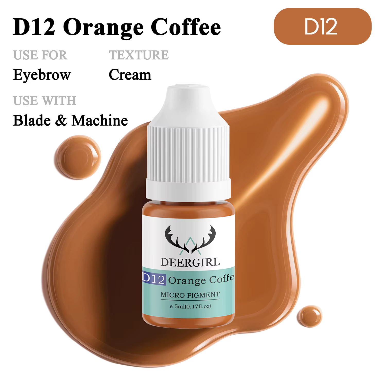 Deergirl sourcils encre de tatouage 24 couleurs 5ML maquillage Semi Permanent encre pour les lèvres 