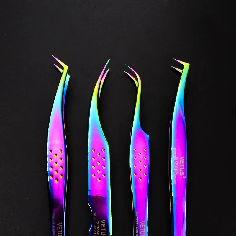 Vetus – pincettes à cils Premium, série MCS originale, nouveau Style, pointe Ultra Fine, améliore le