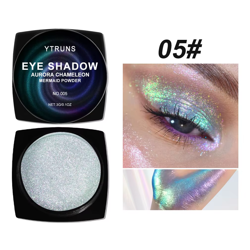 "Fard à paupières Multichrome Caméléon - Pigment pressé à changement de couleur pour maquillage méta