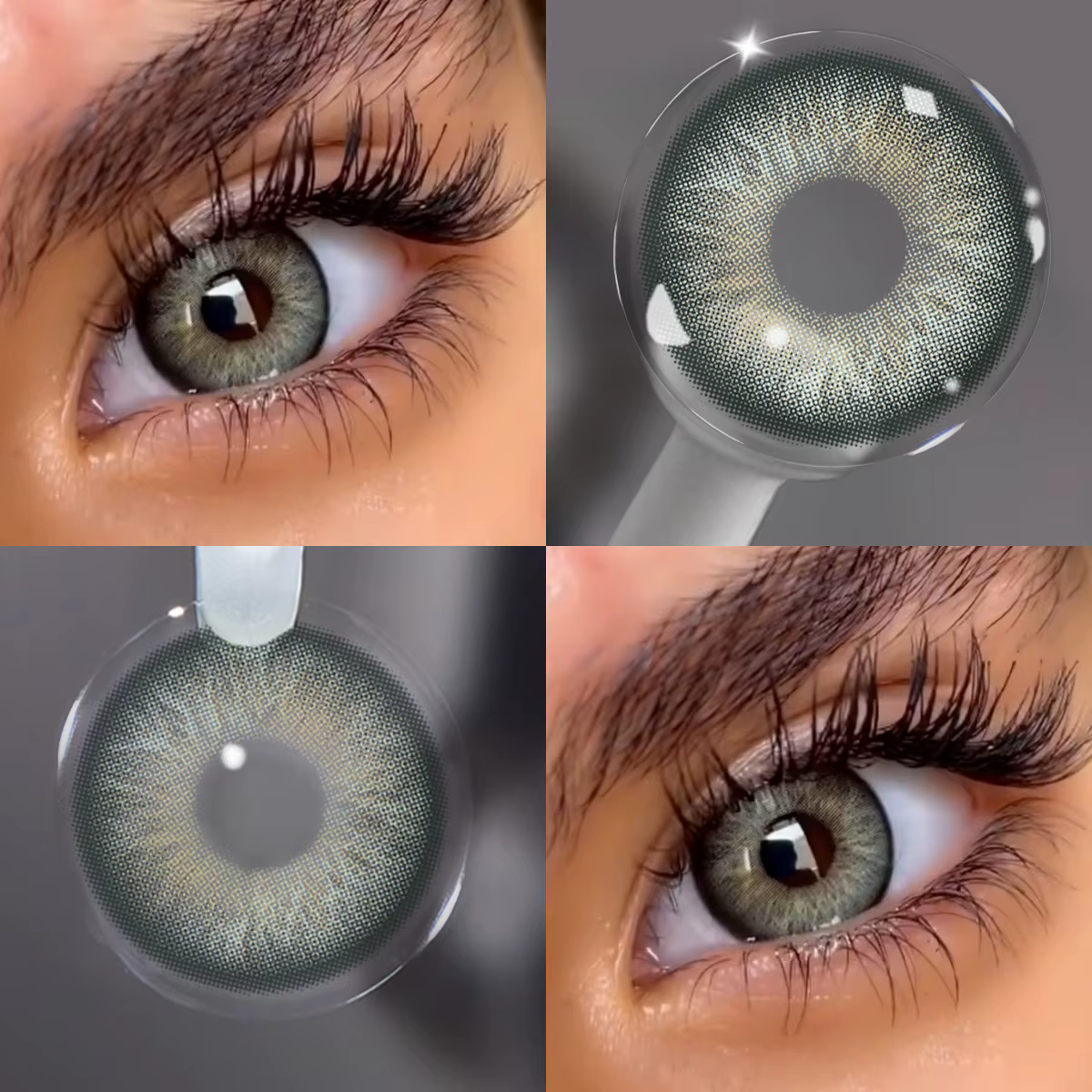 Lentilles de contact Visuashow couleur marron avec correction myopie, 14,5 mm, petite pupille, usage
