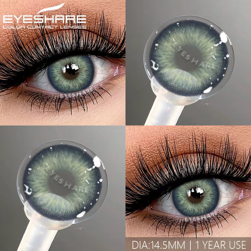 EYESHARE 1 paire d'élèves colorées pour les yeux Contacts pour les yeux bruns naturels lentilles de 