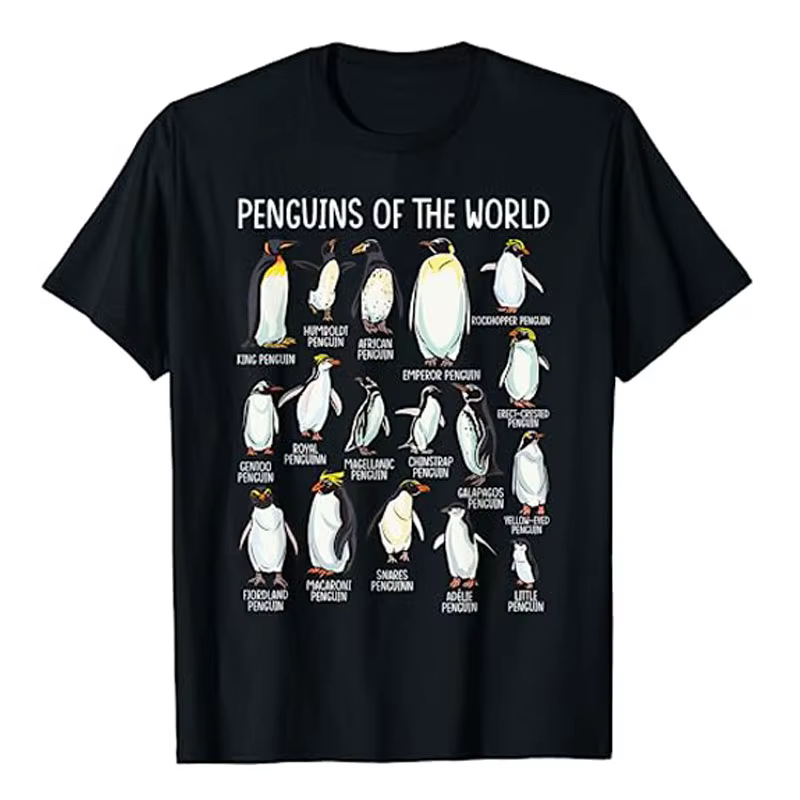 Pingouins du monde Zookeeper animaux de mer amoureux des pingouins T-Shirt Types de pingouins graphi