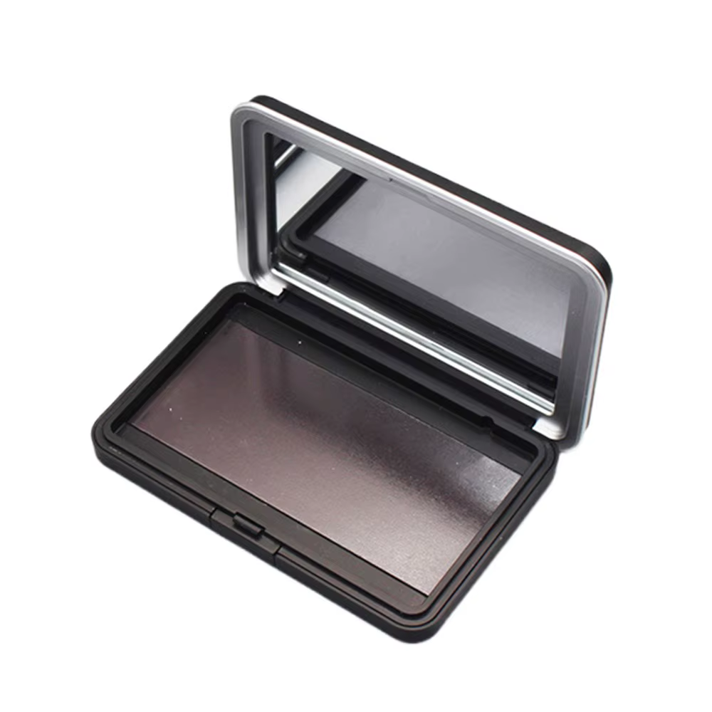 Palette de fards à paupières multi-grilles DIY vide, noire mate, magnétique, à personnaliser soi-mêm