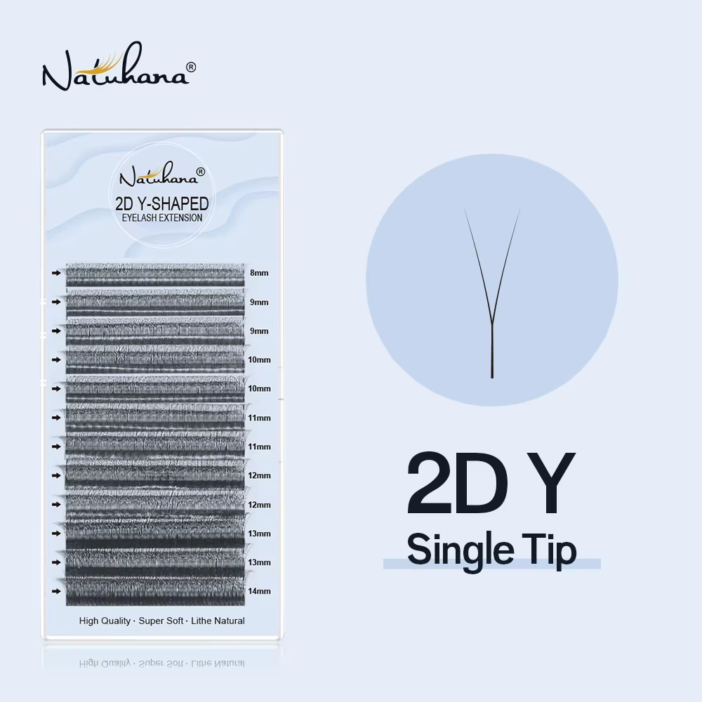 Extensions de cils NATUHANA en forme de V 3D 4D 5D Volume Fans, en forme de W étroite, en matériau B