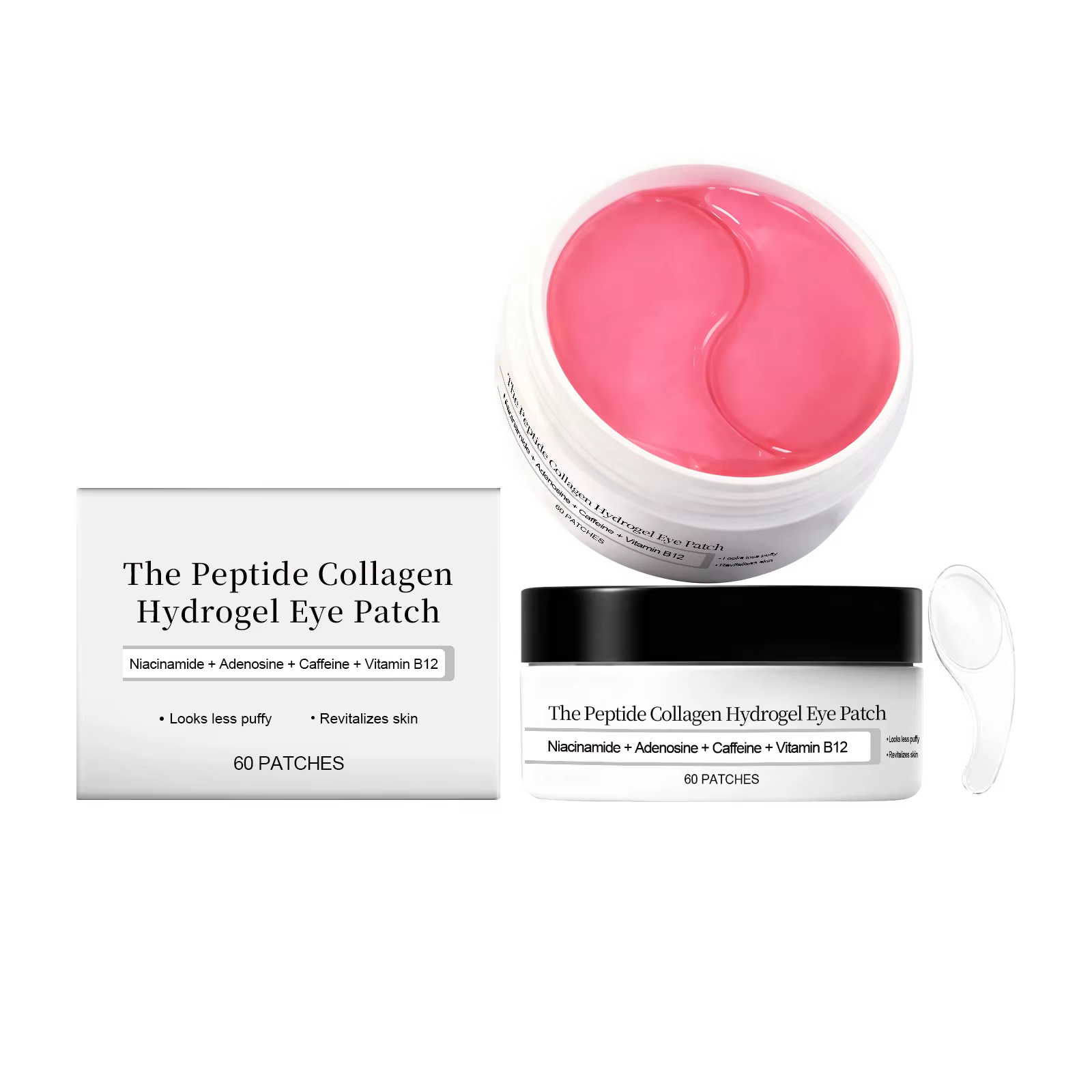 Patch pour les yeux au collagène Hydrogel, masque pour les yeux à Nicotinamide, Anti-cernes, sacs po
