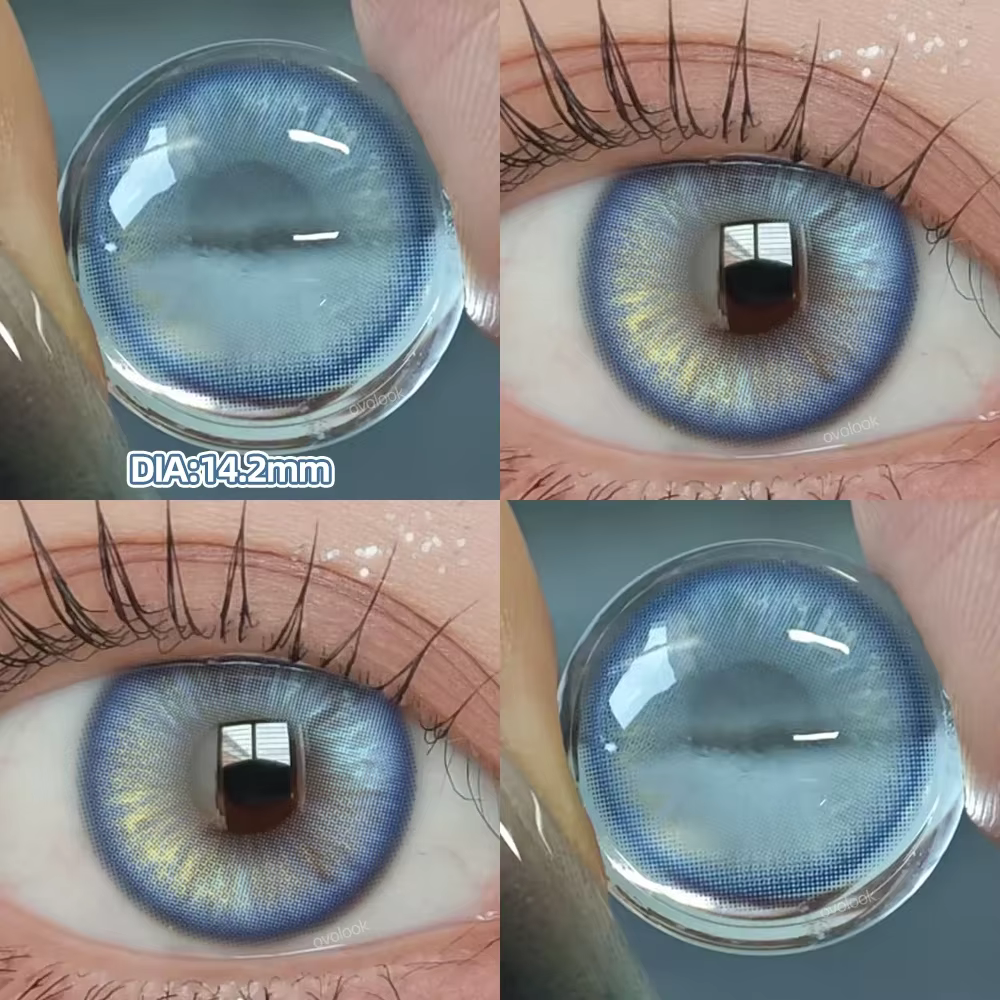 OVOLOOK-2pcs lentilles de Contact de couleur arc-en-ciel pour les yeux lentilles de myopie dégradé d