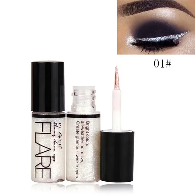 Doublures brillantes professionnelles pour les yeux pour femmes, eye-liner liquide scintillant, pigm