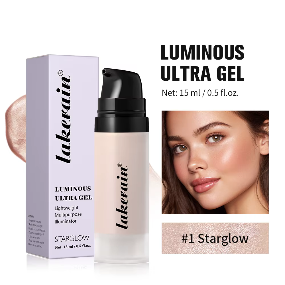Fond de teint surbrillance Llluminator Primer Glowy Super Gel léger rosée polyvalent hydratant nourr