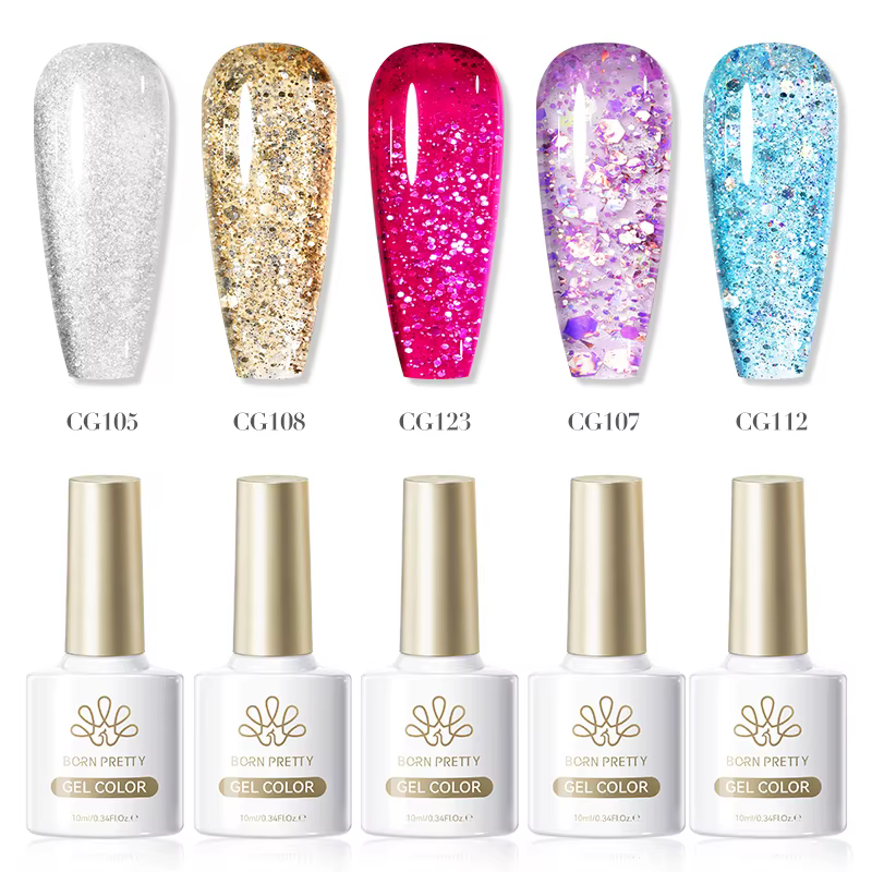 BORN PRETTY 5 pièces chat magnétique Gel pour les yeux vernis à ongles ensemble paillettes Ultra bri