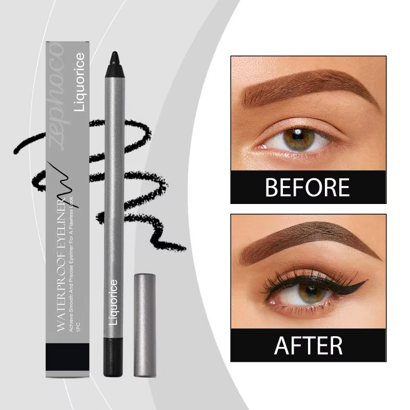 Crayon Gel Eyeliner Couleur Réglisse Lisse Texture Soyeuse Longue Durée Anti-Décoloration Imperméabl