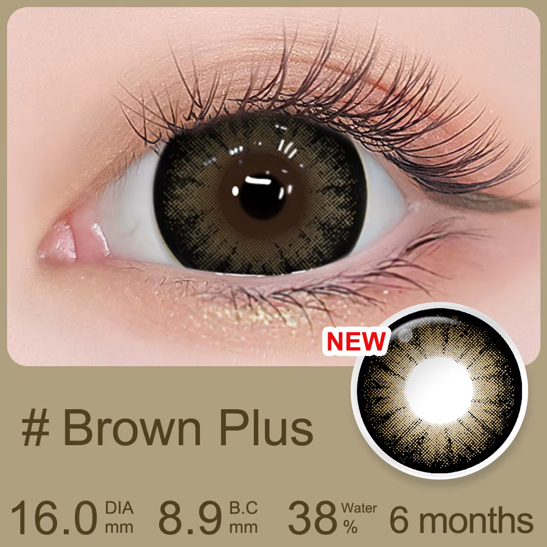 (0.00~-6.00) MAGISTER Lentilles de contact graduées à effet agrandissant 16 mm avec dioptries Noir/M