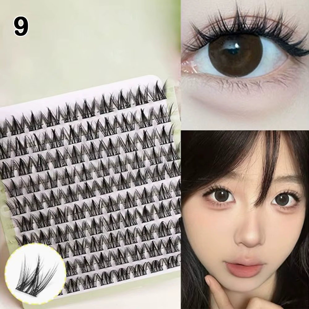 Faux cils naturels noirs, Manga naturels, Anime, grande capacité, grands rouleaux cuits à la vapeur,