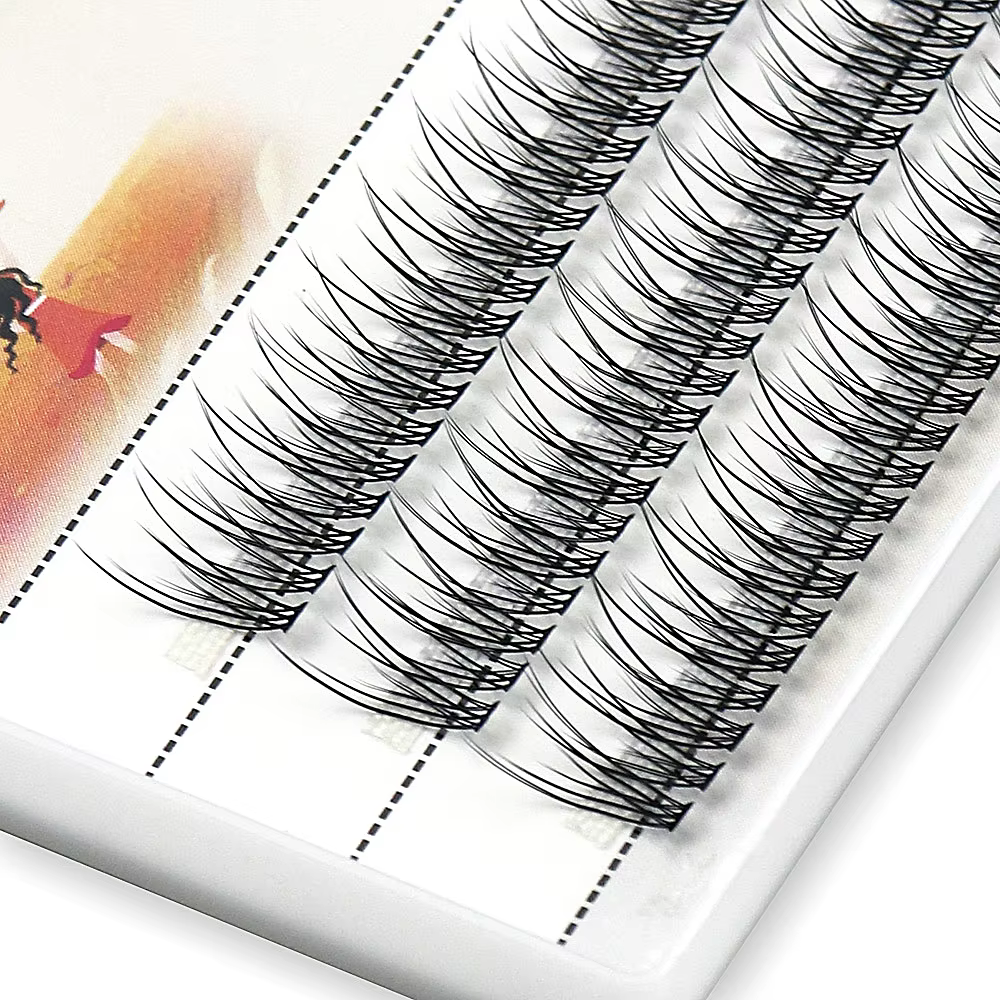 Faux cils en vison en queue de poisson, extension de cils naturelle, cils individuels russes 3D, out