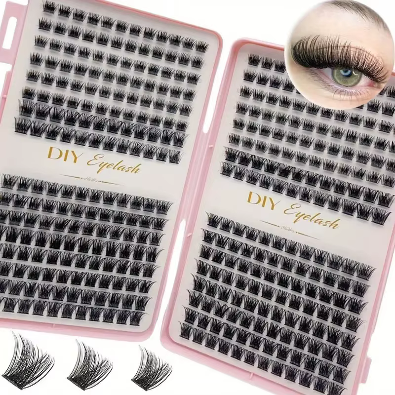 Kit d'extension de cils – Ensemble de cils individuels, D-Curl, plusieurs longueurs, inodore, facile